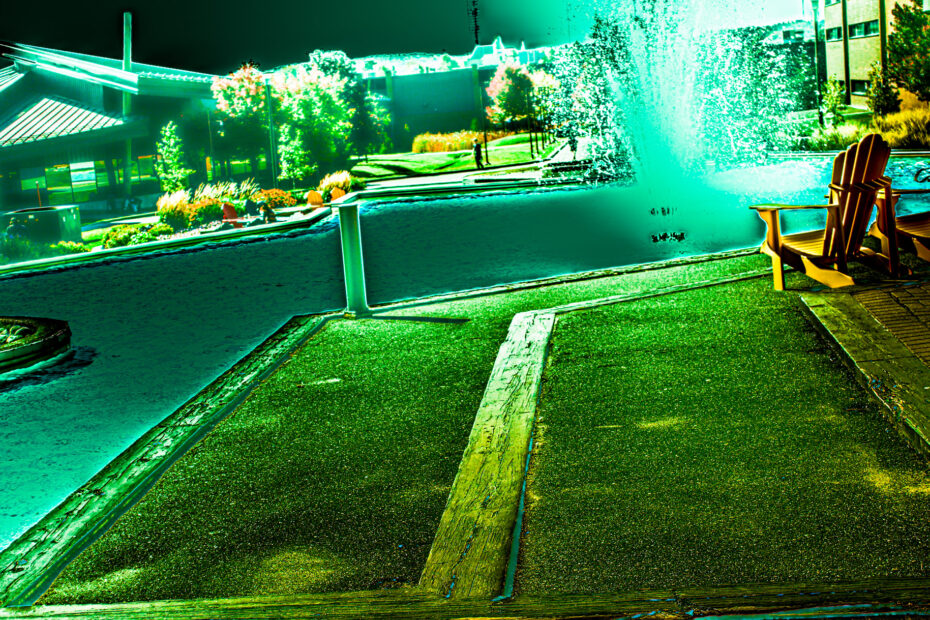 A creative edit of a photograph taken on the campus of Cambrian College.